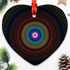 Artskop Kaleidoscope Pattern Ornamen Mantra Ornament (heart) by Amaryn4rt