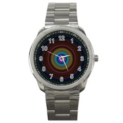 Artskop Kaleidoscope Pattern Ornamen Mantra Sport Metal Watch by Amaryn4rt