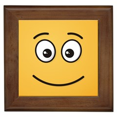 Smiling Face With Open Eyes Framed Tiles by sifis