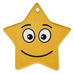 Smiling Face With Open Eyes Ornament (star) by sifis