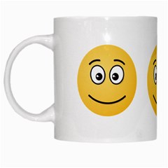 Smiling Face With Open Eyes White Mugs by sifis