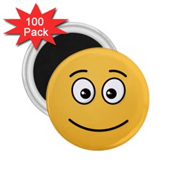 Smiling Face With Open Eyes 2 25  Magnets (100 Pack)  by sifis