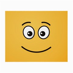 Smiling Face With Open Eyes Small Glasses Cloth (2-side) by sifis