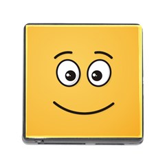 Smiling Face With Open Eyes Memory Card Reader (square) by sifis