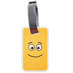 Smiling Face With Open Eyes Luggage Tags (one Side)  by sifis