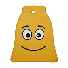 Smiling Face With Open Eyes Bell Ornament (two Sides) by sifis