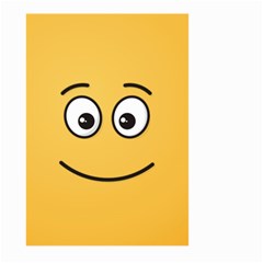 Smiling Face With Open Eyes Large Garden Flag (two Sides) by sifis