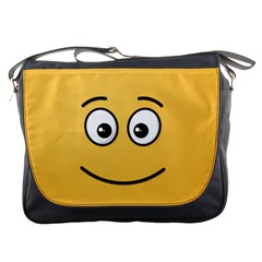 Smiling Face With Open Eyes Messenger Bags by sifis