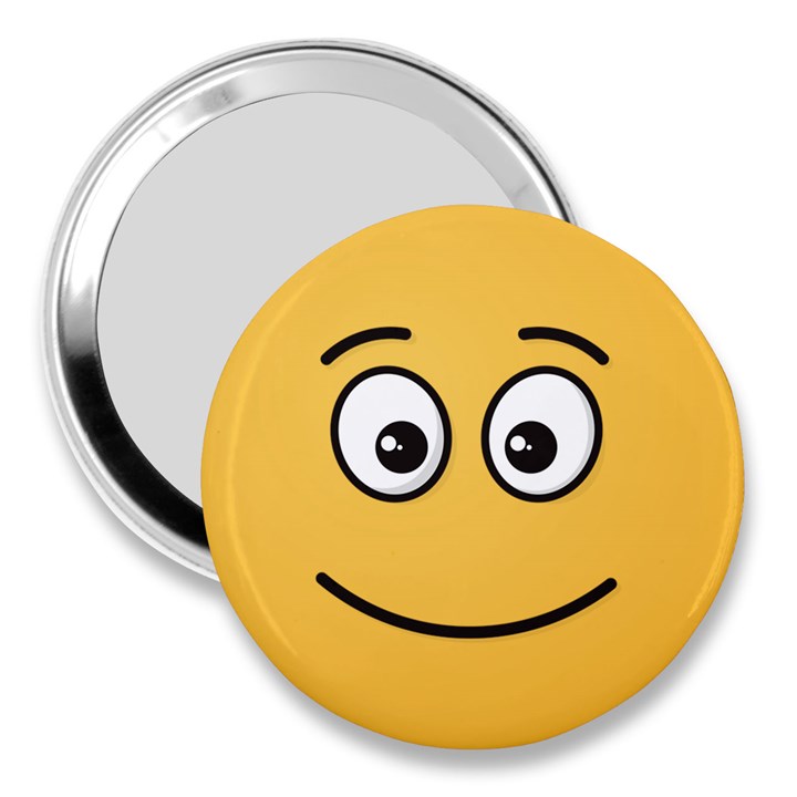 Smiling Face with Open Eyes 3  Handbag Mirrors