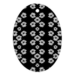 Dark Floral Ornament (oval) by dflcprints