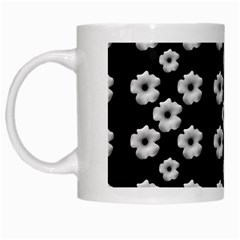 Dark Floral White Mugs by dflcprints