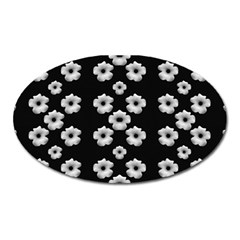 Dark Floral Oval Magnet by dflcprints