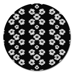 Dark Floral Magnet 5  (round) by dflcprints