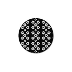 Dark Floral Golf Ball Marker by dflcprints