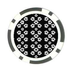 Dark Floral Poker Chip Card Guard by dflcprints