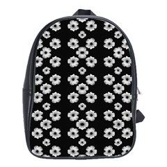 Dark Floral School Bags(large)  by dflcprints