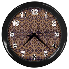 Aztec Pattern Wall Clocks (black) by Amaryn4rt