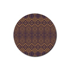 Aztec Pattern Rubber Coaster (round)  by Amaryn4rt