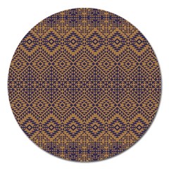 Aztec Pattern Magnet 5  (round) by Amaryn4rt