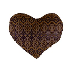 Aztec Pattern Standard 16  Premium Heart Shape Cushions by Amaryn4rt