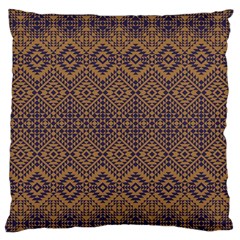 Aztec Pattern Large Flano Cushion Case (one Side) by Amaryn4rt