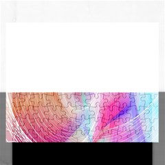 Background Nebulous Fog Rings Rectangular Jigsaw Puzzl by Amaryn4rt