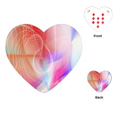 Background Nebulous Fog Rings Playing Cards (heart)  by Amaryn4rt