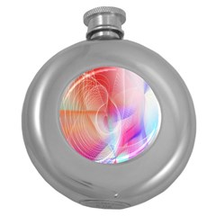 Background Nebulous Fog Rings Round Hip Flask (5 Oz) by Amaryn4rt