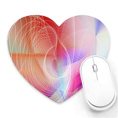 Background Nebulous Fog Rings Heart Mousepads by Amaryn4rt