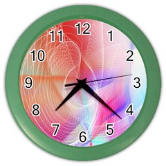 Background Nebulous Fog Rings Color Wall Clocks by Amaryn4rt