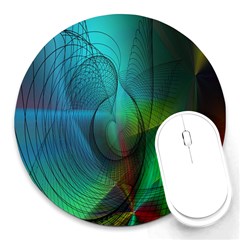 Background Nebulous Fog Rings Round Mousepads by Amaryn4rt