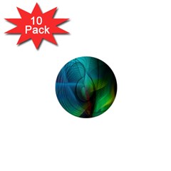 Background Nebulous Fog Rings 1  Mini Buttons (10 Pack) 