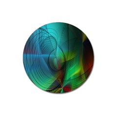 Background Nebulous Fog Rings Magnet 3  (round) by Amaryn4rt