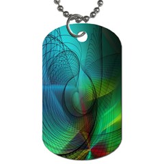 Background Nebulous Fog Rings Dog Tag (two Sides) by Amaryn4rt