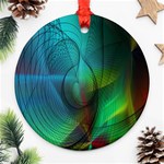 Background Nebulous Fog Rings Round Ornament (Two Sides) Front