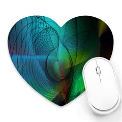 Background Nebulous Fog Rings Heart Mousepads by Amaryn4rt