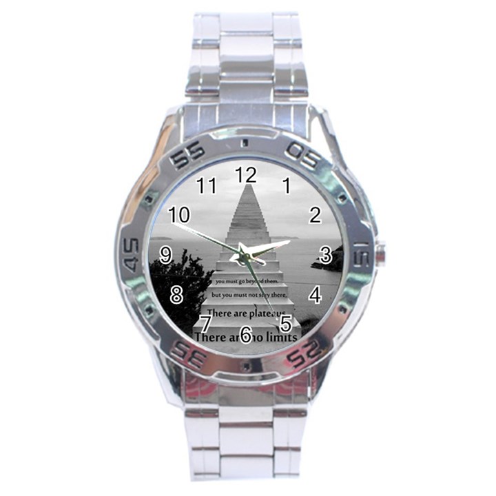 Steps to success follow Stainless Steel Analogue Watch