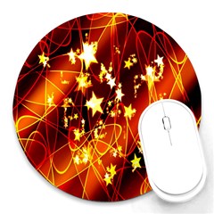 Background Pattern Lines Oval Round Mousepads by Amaryn4rt