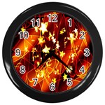 Background Pattern Lines Oval Wall Clocks (Black) Front