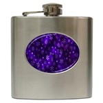 Bokeh Background Texture Stars Hip Flask (6 oz) Front