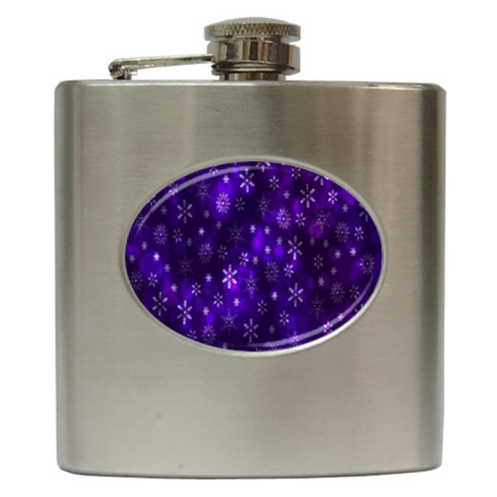 Bokeh Background Texture Stars Hip Flask (6 oz)