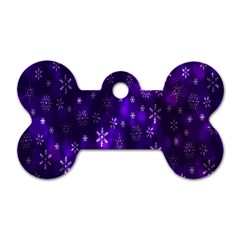 Bokeh Background Texture Stars Dog Tag Bone (two Sides) by Amaryn4rt