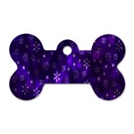 Bokeh Background Texture Stars Dog Tag Bone (Two Sides) Front