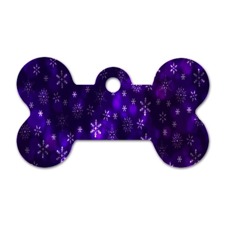 Bokeh Background Texture Stars Dog Tag Bone (Two Sides)