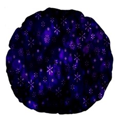 Bokeh Background Texture Stars Large 18  Premium Flano Round Cushions by Amaryn4rt