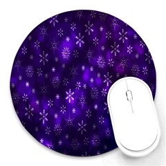 Bokeh Background Texture Stars Round Mousepads by Amaryn4rt