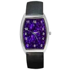 Bokeh Background Texture Stars Barrel Style Metal Watch