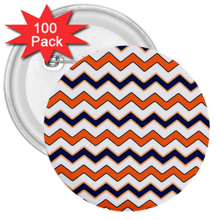 Chevron Party Pattern Stripes 3  Buttons (100 pack) 