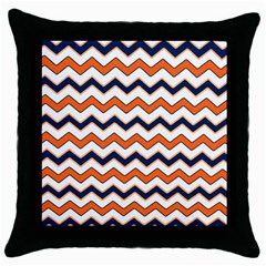 Chevron Party Pattern Stripes Throw Pillow Case (black)