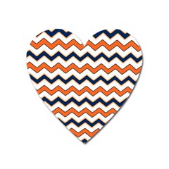 Chevron Party Pattern Stripes Heart Magnet